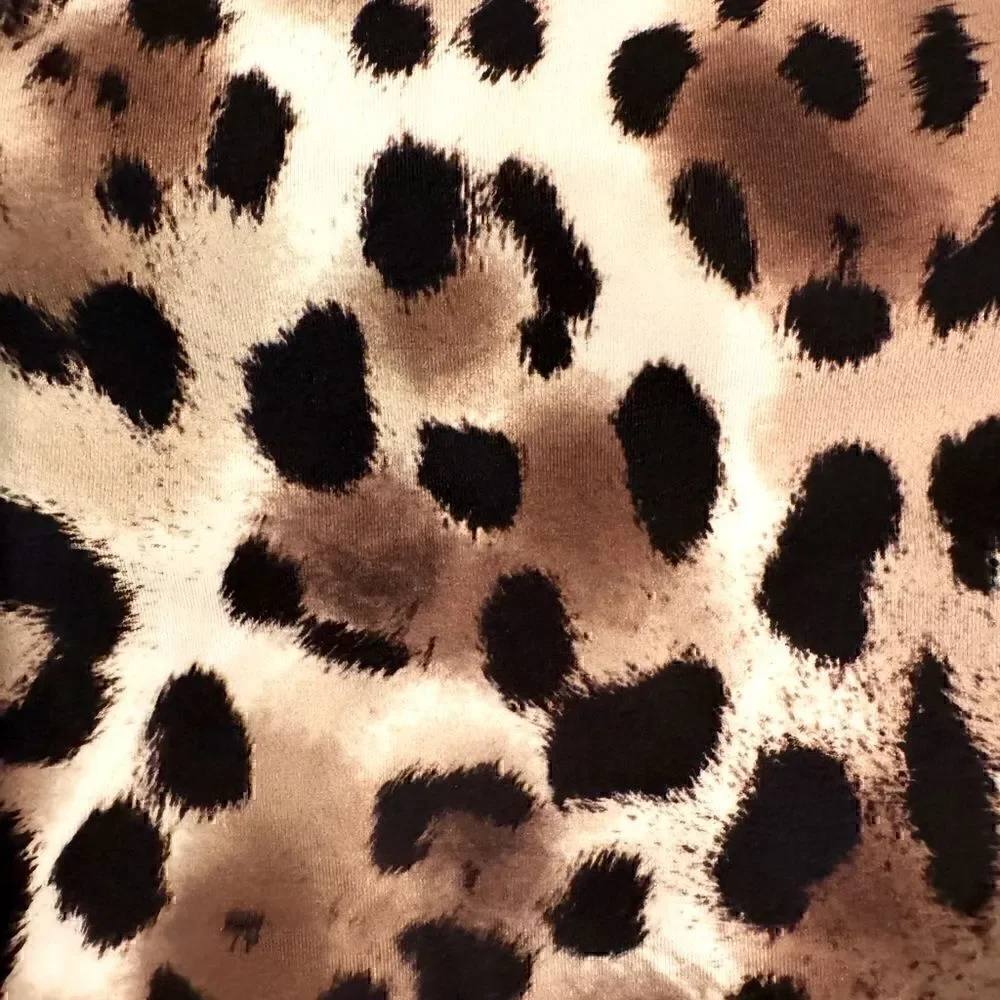 NWT Vitamin A Barcelona High Waist Full Cut Bottom in Snow Leopard Size XS